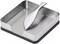 Kamenstein Horizontal Stainless Steel Napkin Holder with Leaf Arm, 7" - Silver